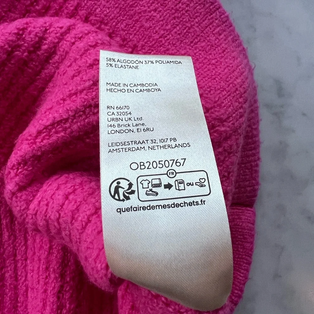 NWT Free People Sunbeam Sweater in Hot Pink Sz Small - Picture 13 of 15